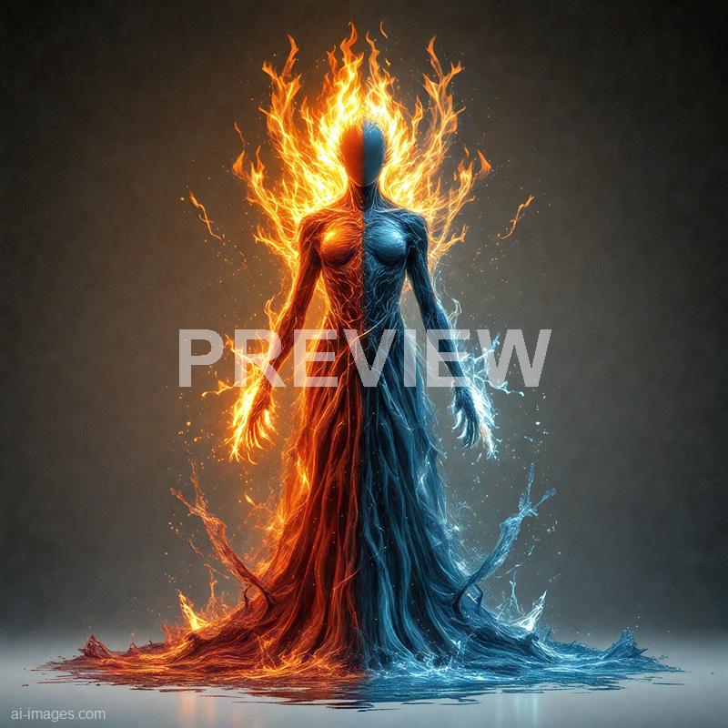 12248 - a-being-with-one-half-engulfed-in-red-flames-and-the-_250704175357_00001